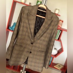 New Check suit blazer Mango